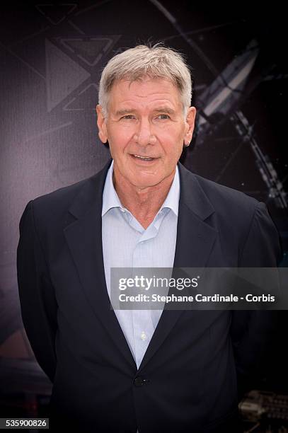 Harrison Ford attends the 'Ender's Game' Photocall, in Paris.