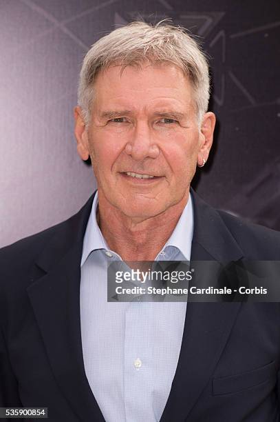 Harrison Ford attends the 'Ender's Game' Photocall, in Paris.