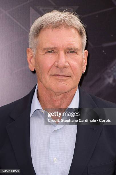 Harrison Ford attends the 'Ender's Game' Photocall, in Paris.