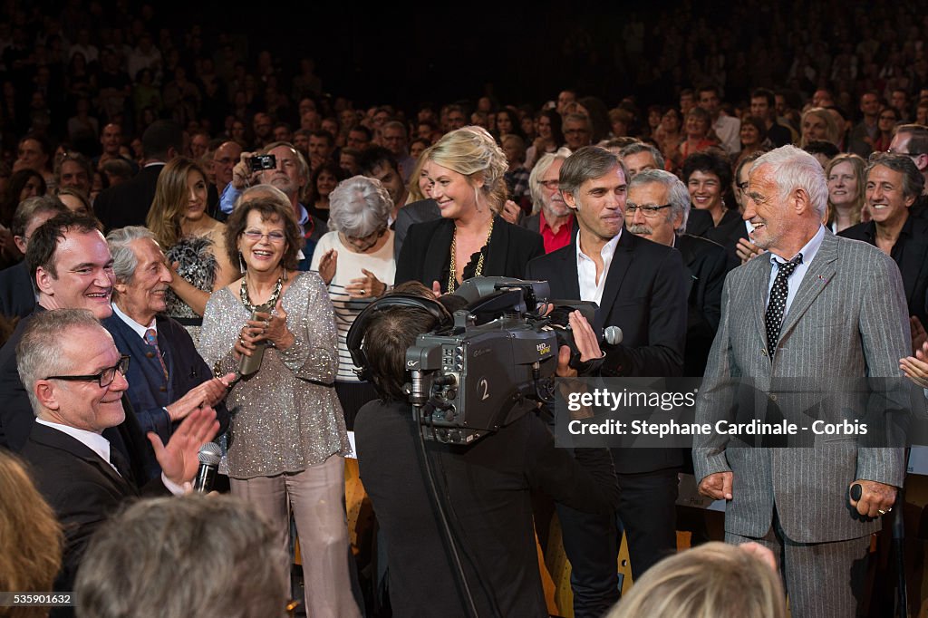 France - Tribute to Jean-Paul Belmondo at Opening Ceremony of 5th Lumiere Film Festival