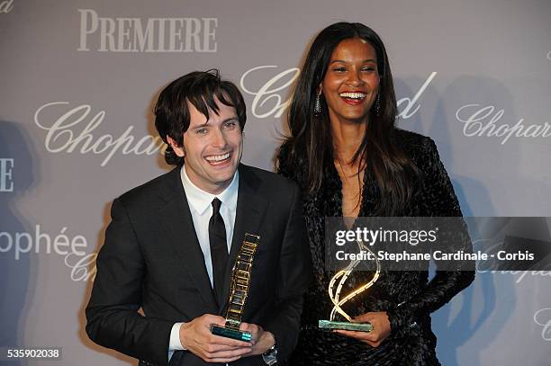 Edward Hogg and Liya Kebede at the Chopard Trophy during the 63rd Cannes International Film Festival.