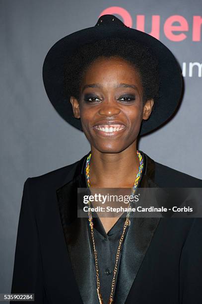 Singer Irma Pany attends the Tribute to Quentin Tarantino, during the 5th Lumiere Film Festival, in Lyon.