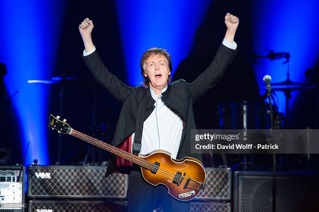 Paul McCartney Performs At AccorHotels Arena Bercy In Paris