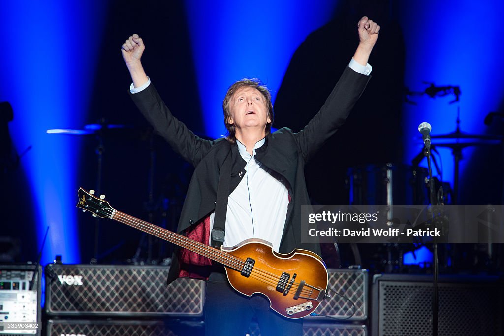 Paul McCartney Performs At AccorHotels Arena Bercy In Paris