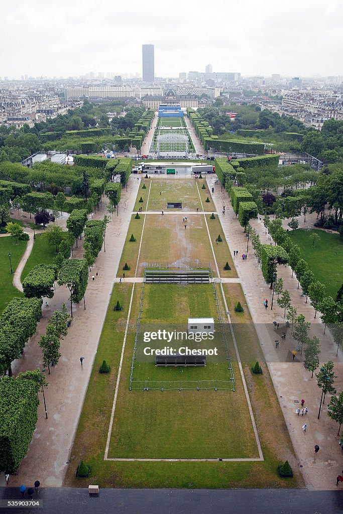 UEFA Euro 2016 Fan Zone At the Champs De Mars, Near The Eiffel Tower In Paris