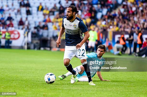 Erkan Zengin of Sweden during the international friendly match between Sweden and Slovenia May 30, 2016 in Malmo, Sweden.