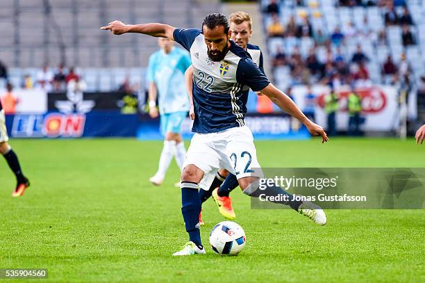 Erkan Zengin of Sweden during the international friendly match between Sweden and Slovenia May 30, 2016 in Malmo, Sweden.