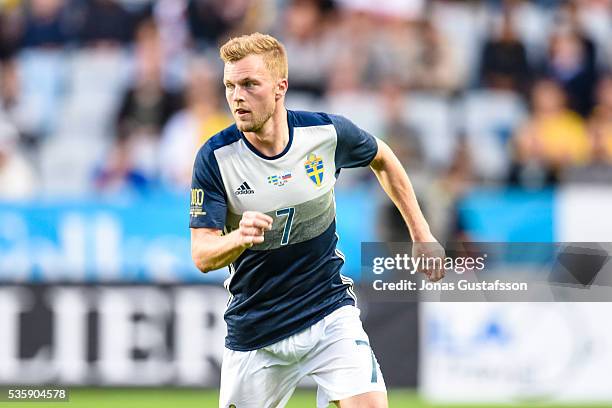 Sebastian Larsson of Sweden during the international friendly match between Sweden and Slovenia May 30, 2016 in Malmo, Sweden.