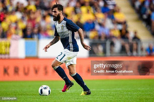 Jimmy Durmaz of Sweden during the international friendly match between Sweden and Slovenia May 30, 2016 in Malmo, Sweden.