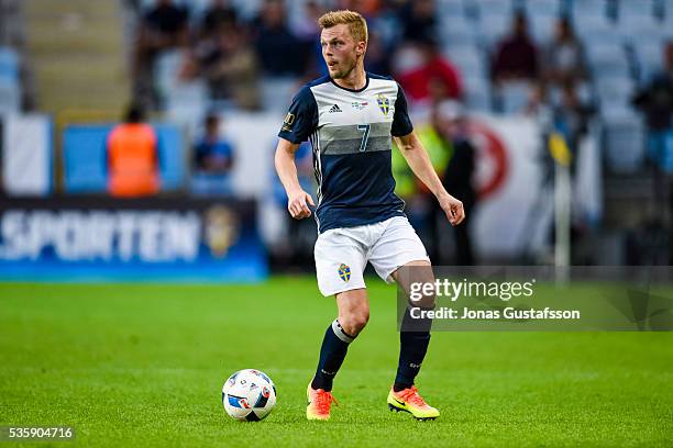 Sebastian Larsson of Sweden during the international friendly match between Sweden and Slovenia May 30, 2016 in Malmo, Sweden.