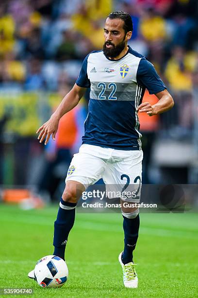 Erkan Zengin of Sweden during the international friendly match between Sweden and Slovenia May 30, 2016 in Malmo, Sweden.