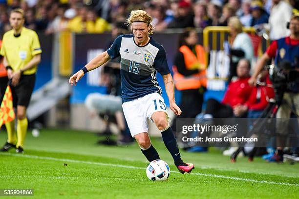 Oscar Hiljemark of Sweden during the international friendly match between Sweden and Slovenia May 30, 2016 in Malmo, Sweden.