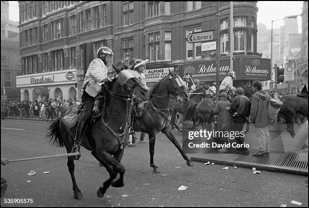 Poll Tax demonstration in the West End of London, UK, 31st March 1990.