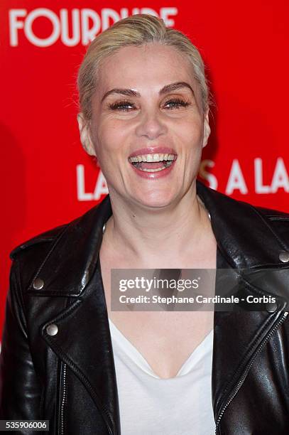 Emmanuelle Seigner attends 'La Venus A La Fourrure' Premiere at Cinema Gaumont Marignan, in Paris.