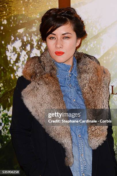 Mylene Jampanoi attends the 'Il etait une foret' Paris Premiere at Cinema Gaumont Marignan, in Paris.