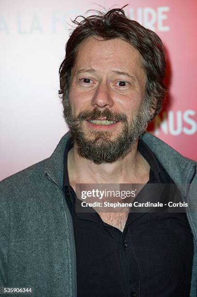 Mathieu Amalric attends 'La Venus A La Fourrure' Premiere at Cinema Gaumont Marignan, in Paris.