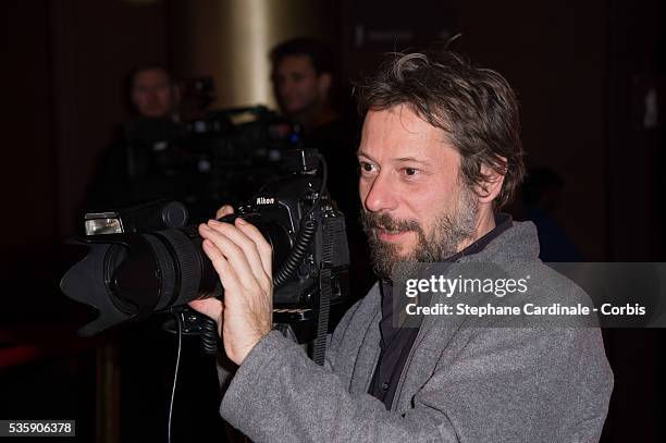 Mathieu Amalric attends 'La Venus A La Fourrure' Premiere at Cinema Gaumont Marignan, in Paris.