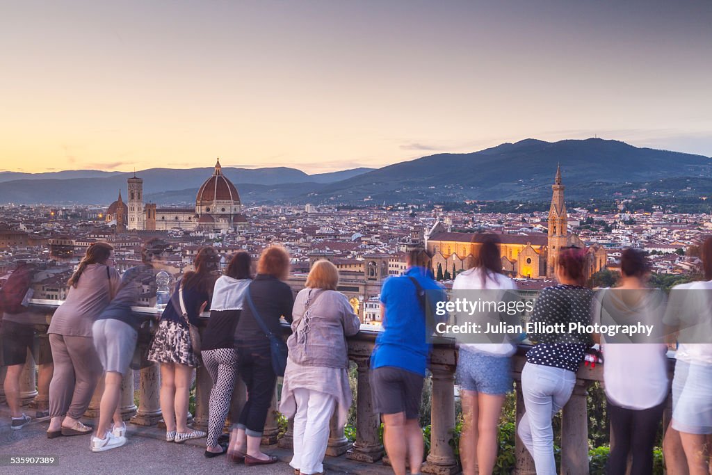 Piazzale Michelangelo in the city of Florence