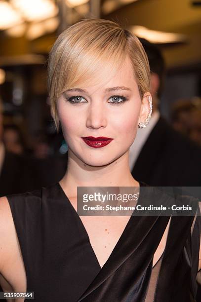 Jennifer Lawrence attends 'The Hunger Games: Catching Fire' Paris Premiere at Le Grand Rex, in Paris.