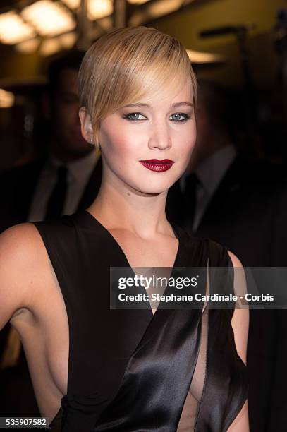 Jennifer Lawrence attends 'The Hunger Games: Catching Fire' Paris Premiere at Le Grand Rex, in Paris.