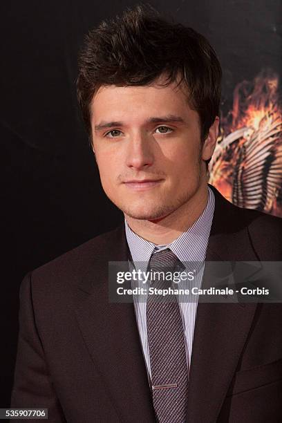 Josh Hutcherson attends 'The Hunger Games: Catching Fire' Paris Premiere at Le Grand Rex, in Paris.