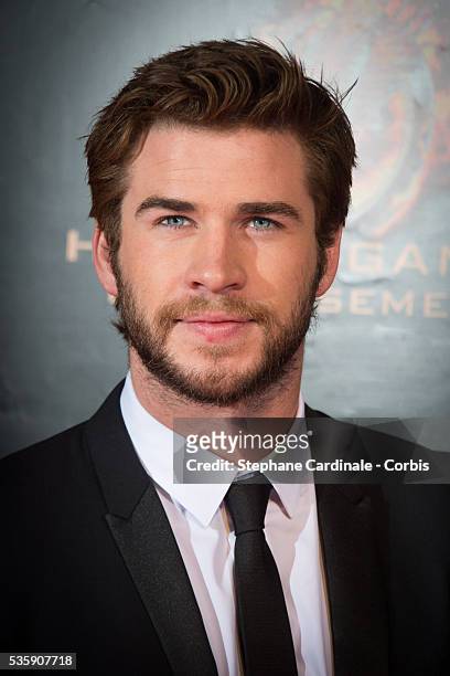 Liam Hemsworth attends 'The Hunger Games: Catching Fire' Paris Premiere at Le Grand Rex, in Paris.