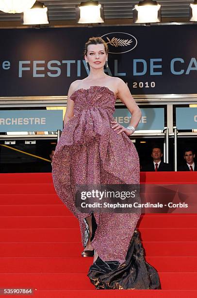 Milla Jovovich attends the premiere for 'The Exodus - Burnt By The Sun 2' during the 63rd Cannes International Film Festival.