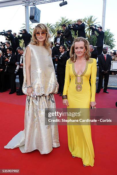 Gulnara Karimova and Caroline Gruosi-Scheufele attend the premiere for 'The Exodus - Burnt By The Sun 2' during the 63rd Cannes International Film...