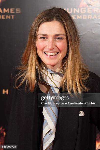 Julie Gayet attends 'The Hunger Games: Catching Fire' Paris Premiere at Le Grand Rex, in Paris.