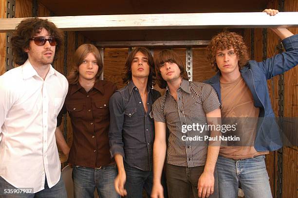 Portrait of the band Rooney, Milwaukee, Wisconsin, July 11, 2003.