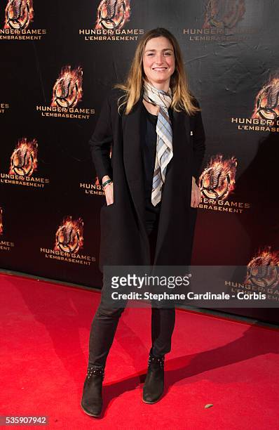 Julie Gayet attends 'The Hunger Games: Catching Fire' Paris Premiere at Le Grand Rex, in Paris.