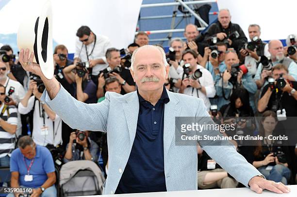 Nikita Mikhalkov attends the 'The Exodus - Burnt By The Sun 2' Photocall during the 63rd Cannes International Film Festival.