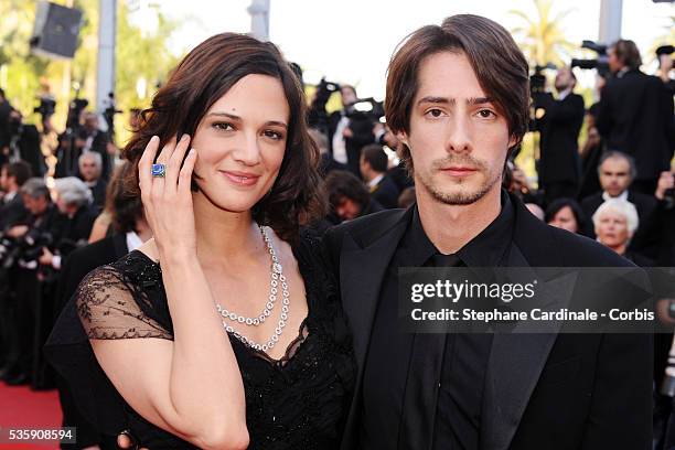 Michele Civetta and Asia Argento attend the premiere of 'The tree' during the 63rd Cannes International Film Festival.