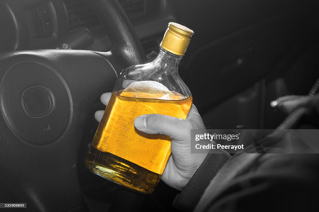 Drunk driver,social problem concept.