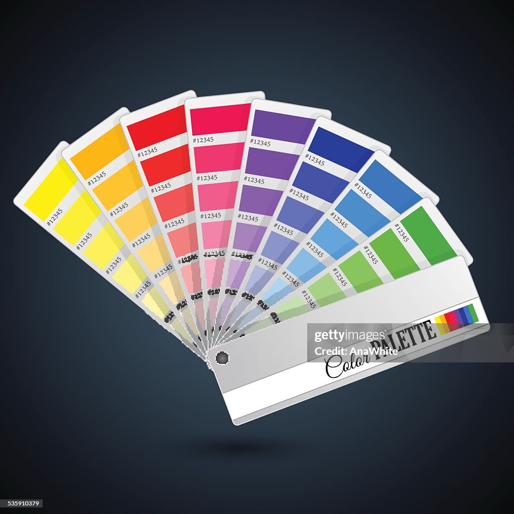 Guide de palette de couleurs. Catalogue cartes