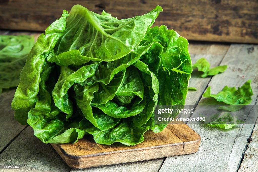 Salada verde com tomates orgânico Romano