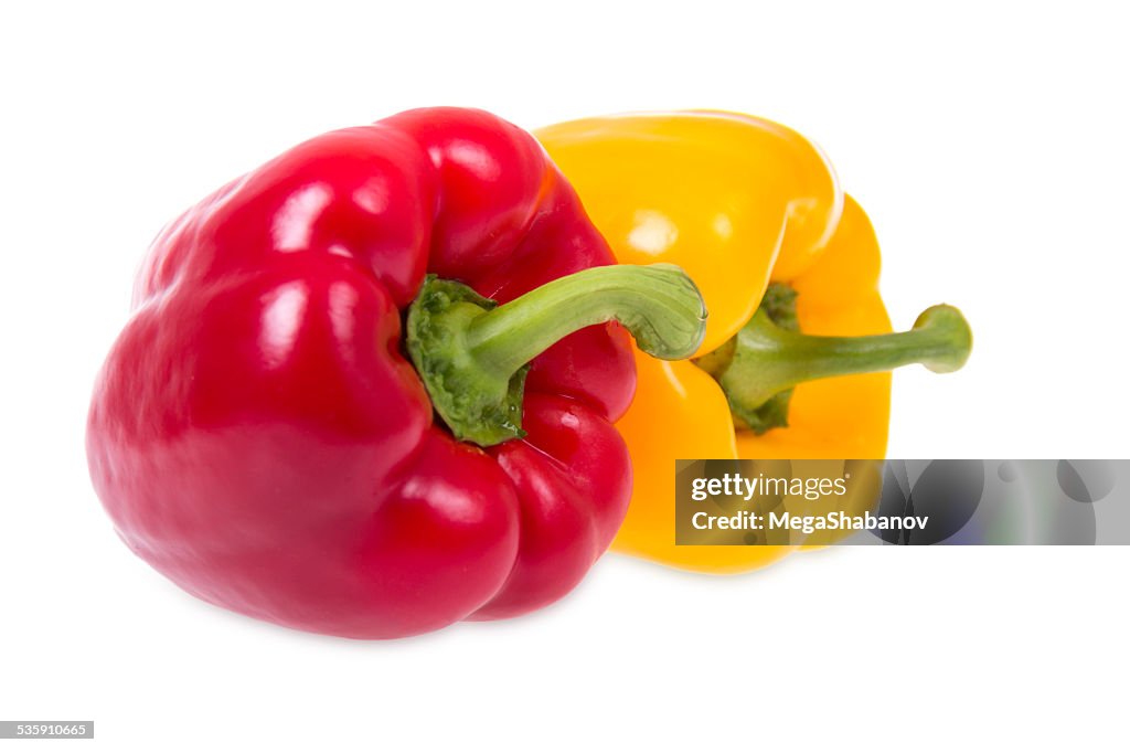 Red and yellow peppers