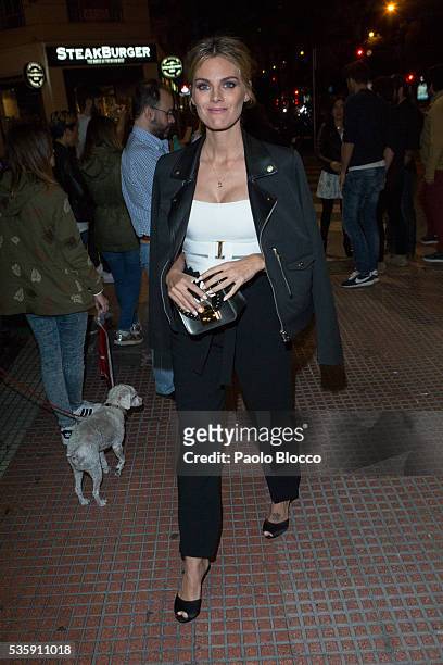 Actress Amaia Salamanca is seen arriving to 'Nuestros Amantes' premiere at Palafox Cinema on May 30, 2016 in Madrid, Spain.