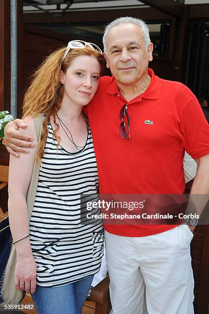 Francis Perrin with his wife Gersende at Roland Garros Village.