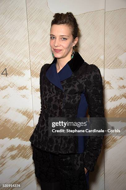 Celine Salette attends the Chaumet's Cocktail Party for Cesar's Revelations 2014, at Salons Chaumet followed by a dinner at Hotel Meurice, in Paris.