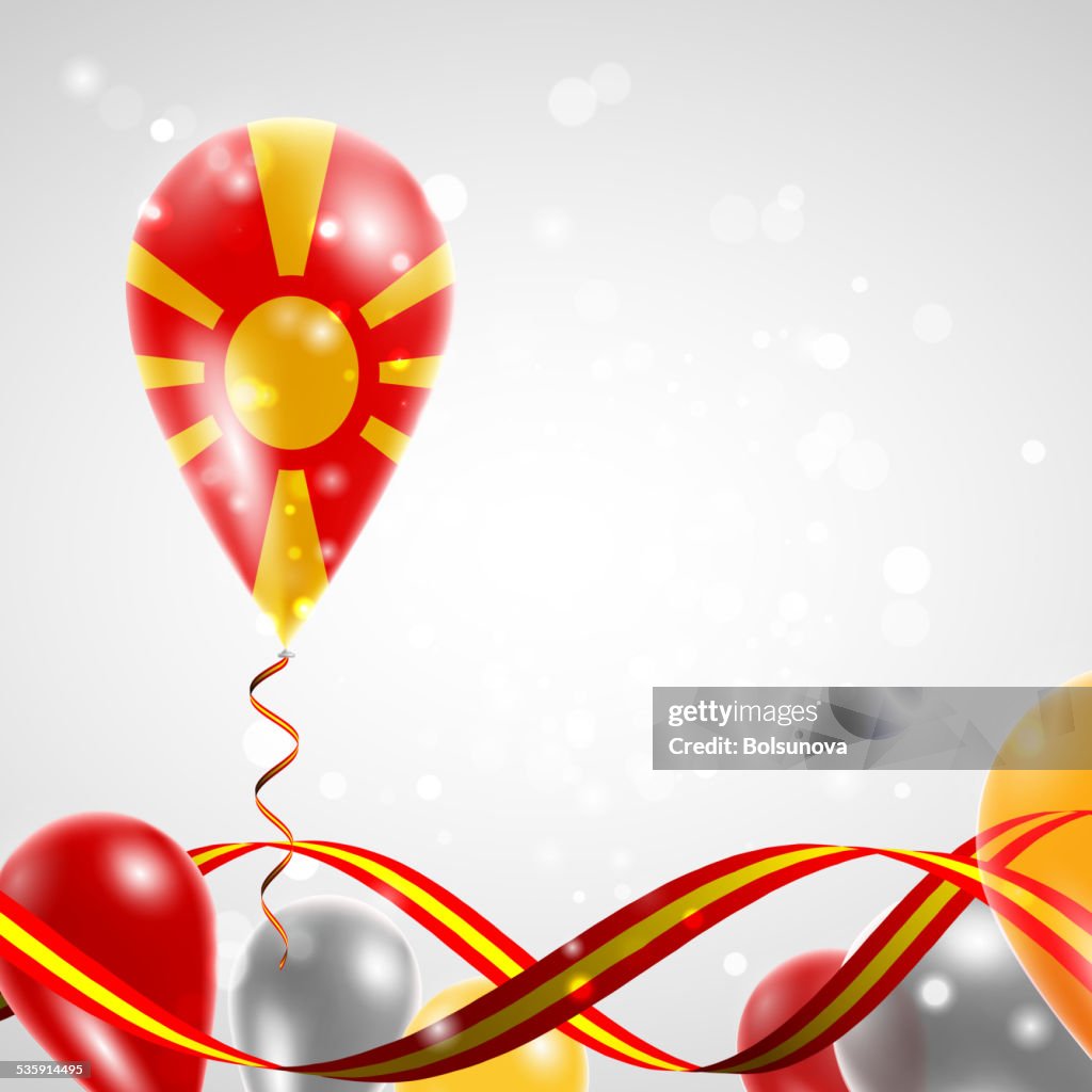 Flag of Macedonia on balloon