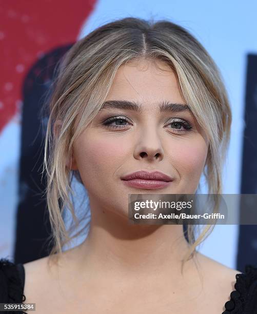 Actress Chloe Grace Moretz arrives at the premiere of Universal Pictures' 'Neighbors 2: Sorority Rising' on May 16, 2016 in Westwood, California.