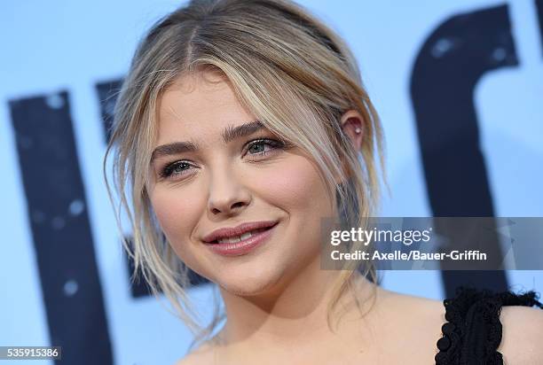 Actress Chloe Grace Moretz arrives at the premiere of Universal Pictures' 'Neighbors 2: Sorority Rising' on May 16, 2016 in Westwood, California.