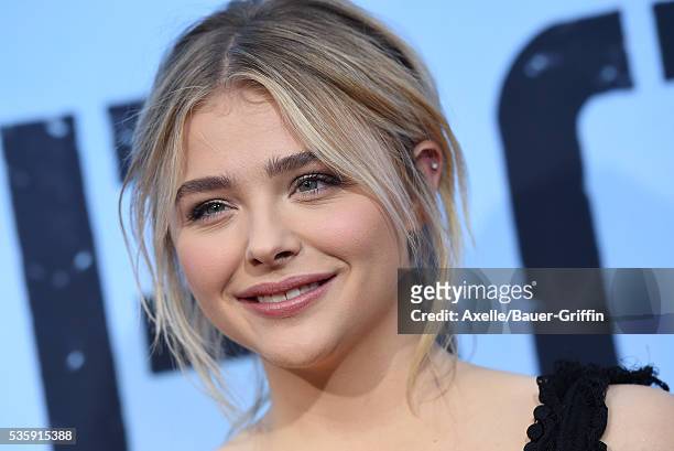 Actress Chloe Grace Moretz arrives at the premiere of Universal Pictures' 'Neighbors 2: Sorority Rising' on May 16, 2016 in Westwood, California.