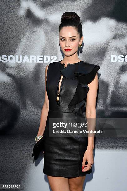 Katy Saunders attends Dsquared2 in-store cocktail on May 30, 2016 in Rome, Italy.