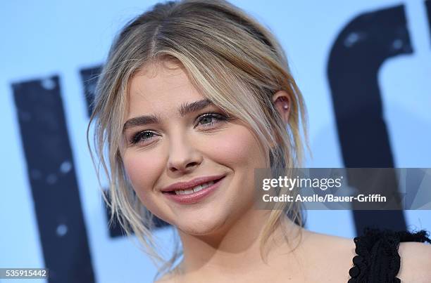 Actress Chloe Grace Moretz arrives at the premiere of Universal Pictures' 'Neighbors 2: Sorority Rising' on May 16, 2016 in Westwood, California.