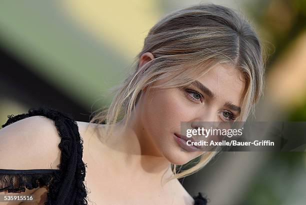 Actress Chloe Grace Moretz arrives at the premiere of Universal Pictures' 'Neighbors 2: Sorority Rising' on May 16, 2016 in Westwood, California.