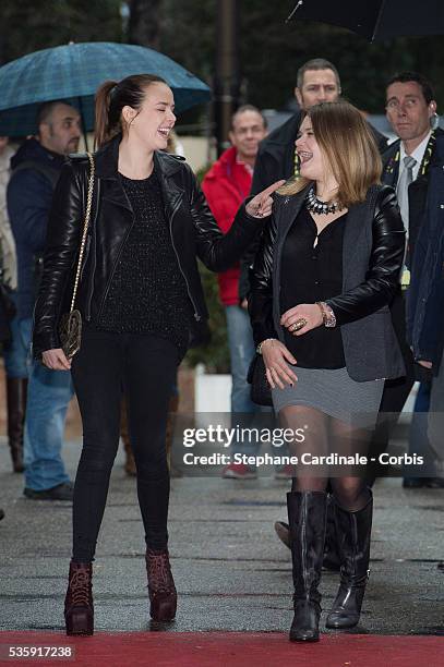 Pauline Ducruet and Camille Gottlieb attend the 38th International Circus Festival, in Monaco.