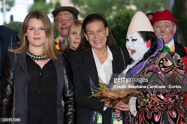 Camille Gottlieb and Princess Stephanie of Monaco attend the 38th International Circus Festival, in Monaco.