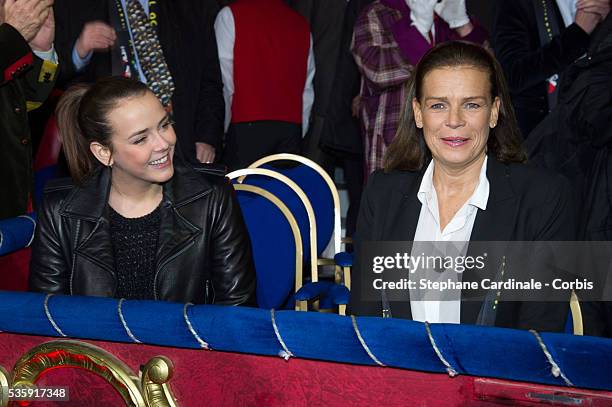 Pauline Ducruet and Princess Stephanie of Monaco attend the 38th International Circus Festival, in Monaco.